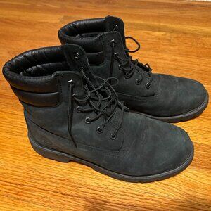 Black Timberland 6" boots leather size 11